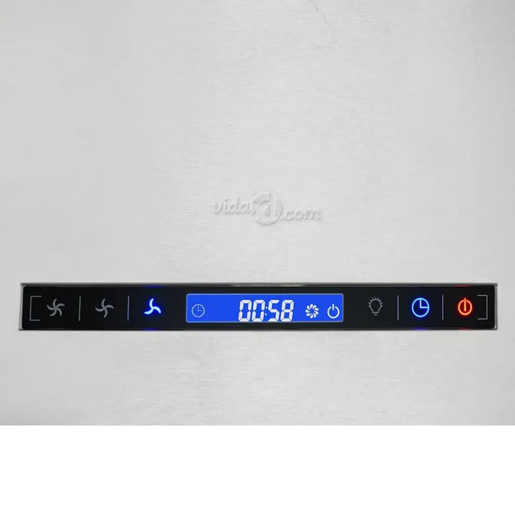 Island Range Hood 55cm Ceiling Mounted Kitchen Extractor Touch LCD Stainless
