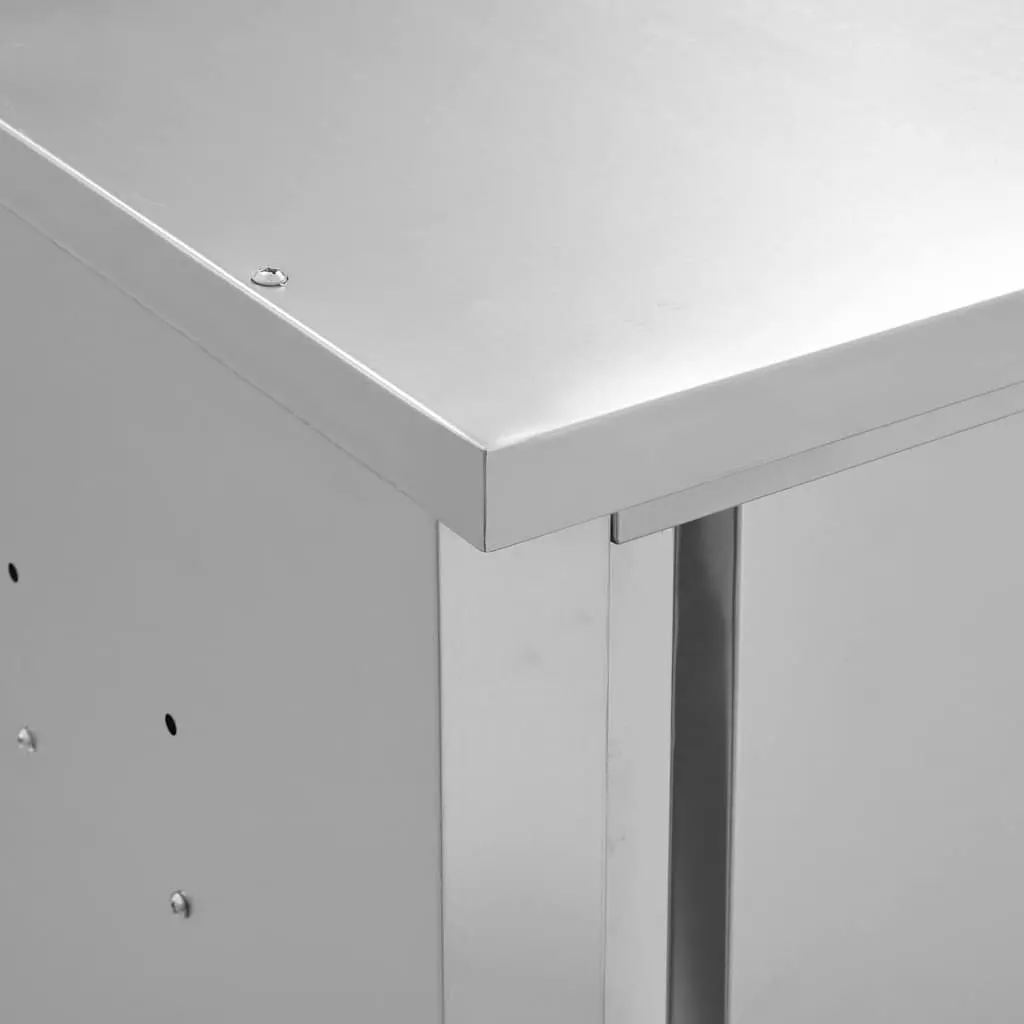 Kitchen Cabinet Sliding Doors Stainless Steel Wall-Mounted 90x40x50cm Grey