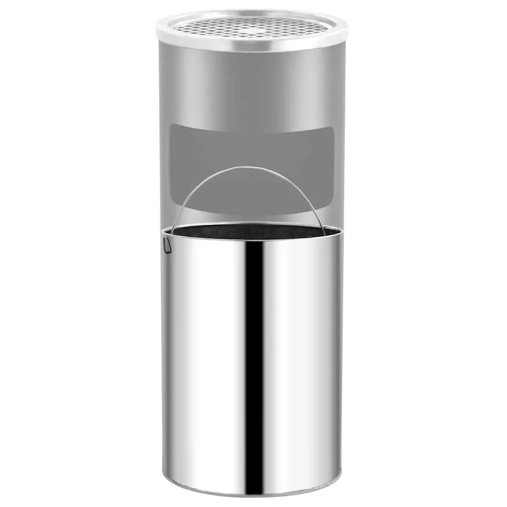 Steel Ashtray Dustbin Combination with Removable Insert 30L Black