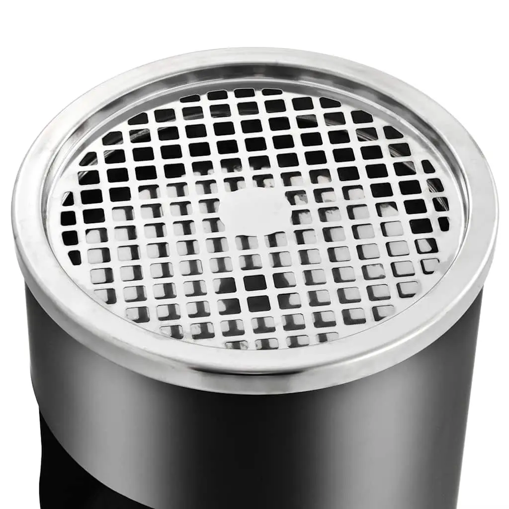 Steel Ashtray Dustbin Combination with Removable Insert 30L Black