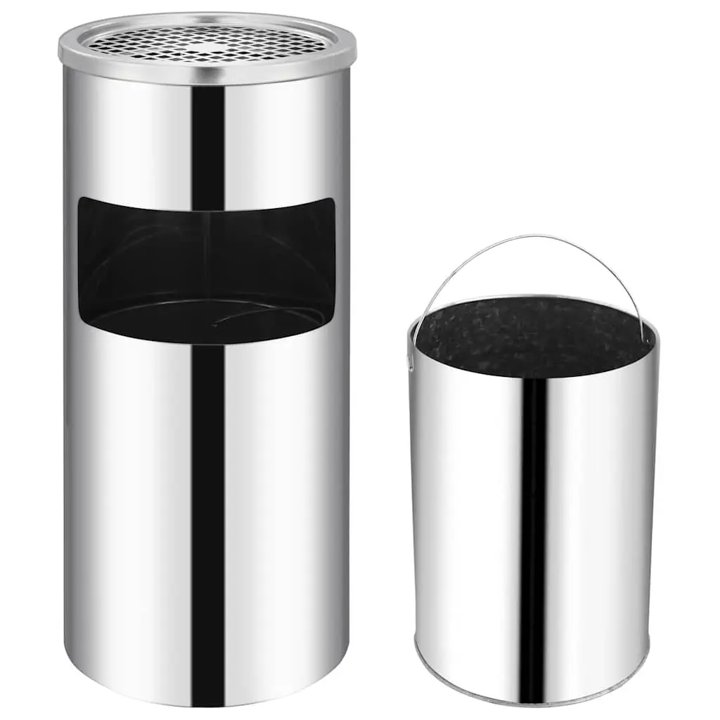 Wall Ashtray Dustbin Stainless Steel 26L Mounted Smoking Accessories