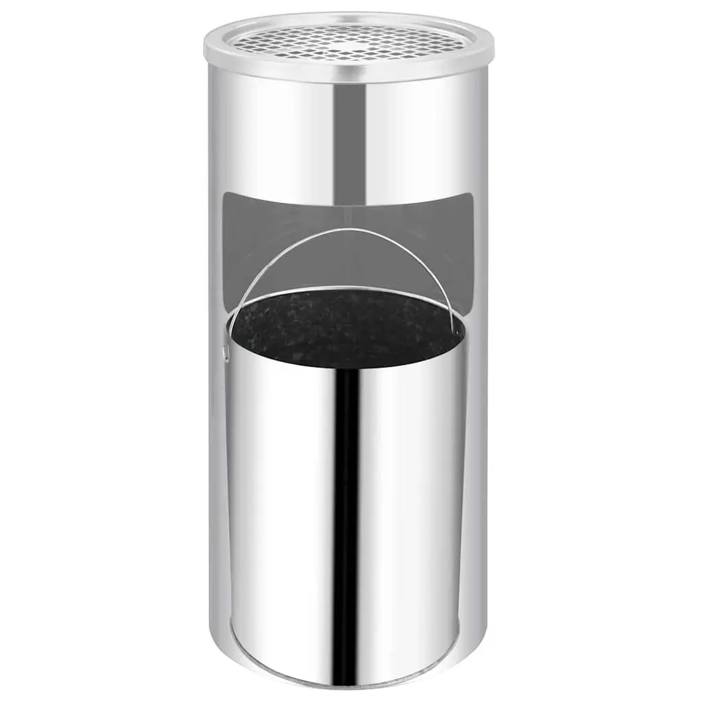 Wall Ashtray Dustbin Stainless Steel 26L Mounted Smoking Accessories