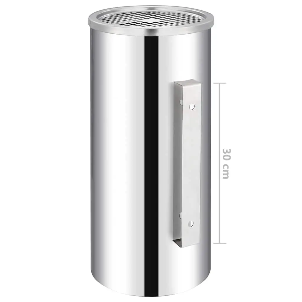 Wall Ashtray Dustbin Stainless Steel 26L Mounted Smoking Accessories