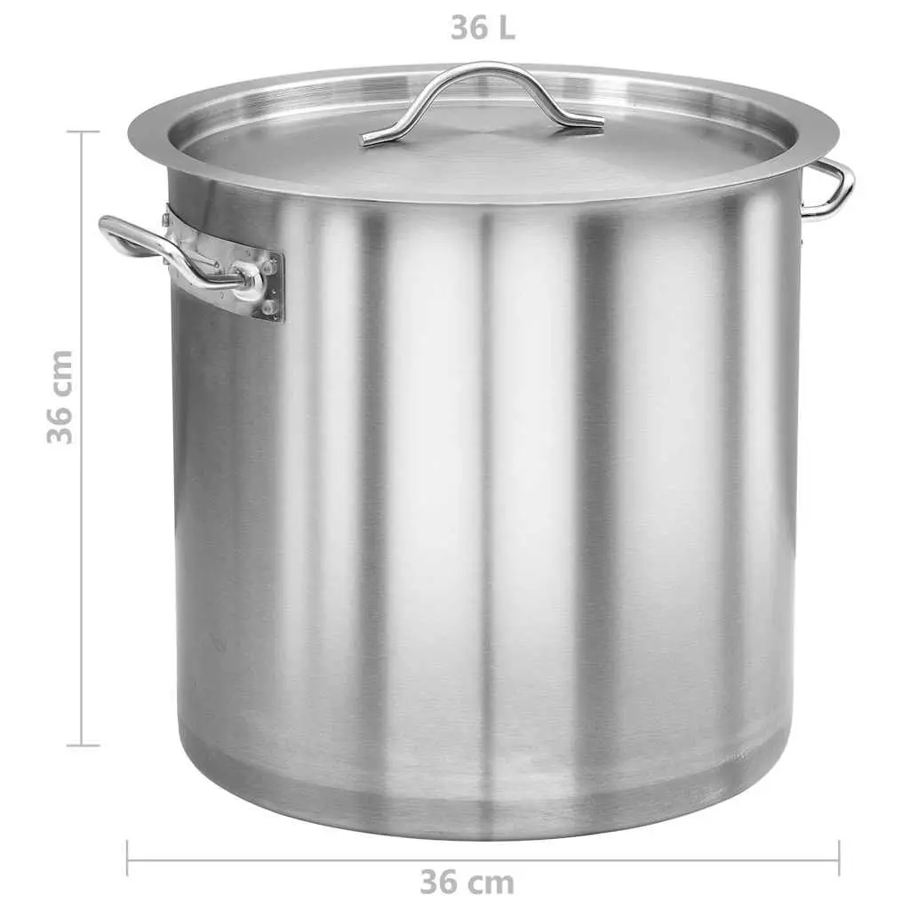 Stock Pot Stainless Steel Large 35L
