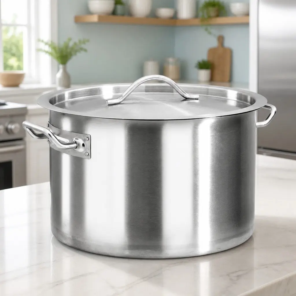 Stock Pot 32L Stainless Steel Large Cooking Catering Soup Stew Pot Kitchen