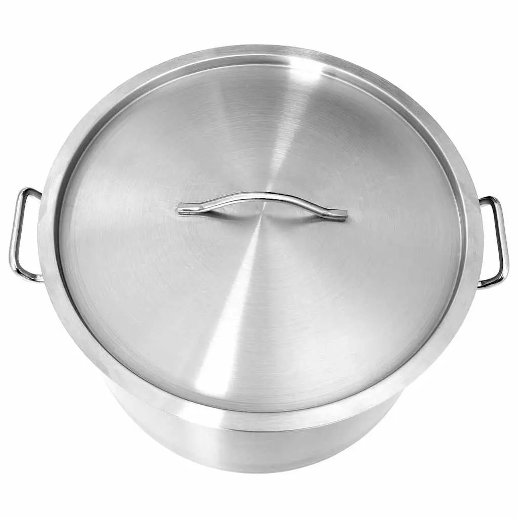 Stock Pot 44L Stainless Steel Large Catering Cooking Pot Commercial Kitchen