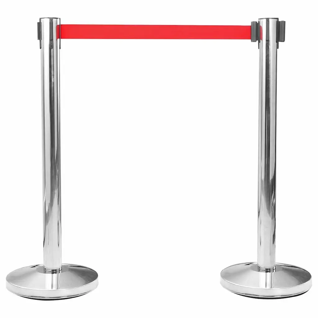 Retractable Belt Barrier Red 200cm Queue Control Stanchion System