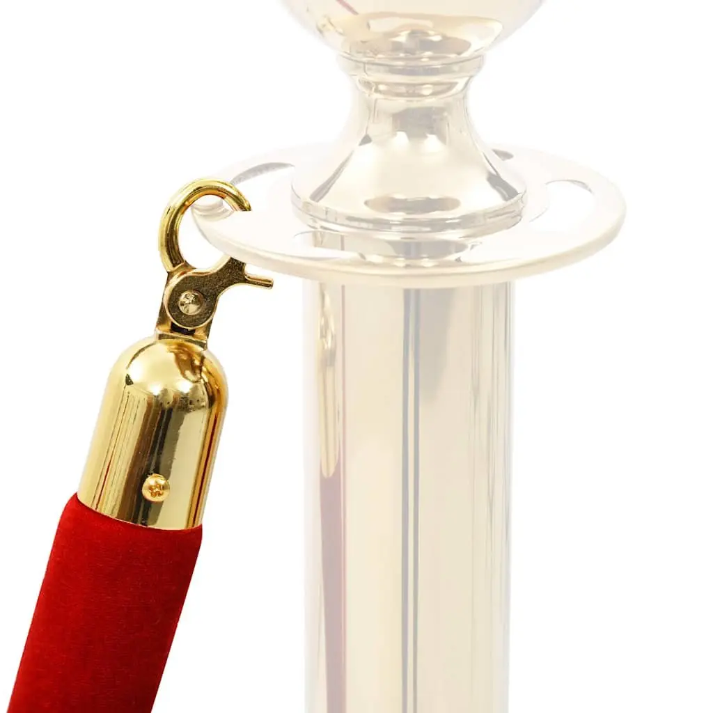 Velvet Stanchion Rope Red Crush-Resistant Foam Core 6 Feet