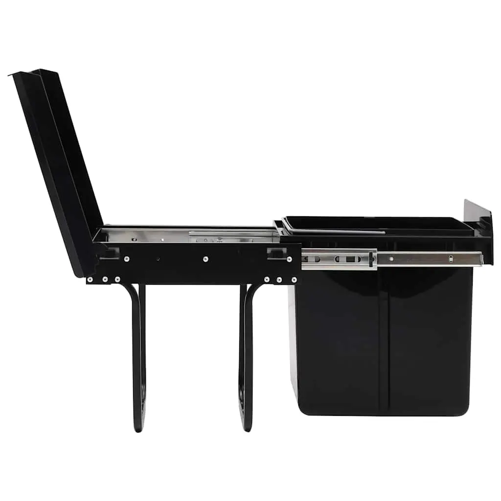 20L Black Kitchen Waste Bin