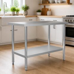 Stainless Steel Kitchen Work Table Food Prep Worktable Commercial Restaurant