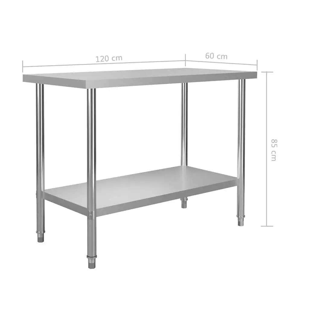 Stainless Steel Kitchen Work Table Food Prep Worktable Commercial Restaurant