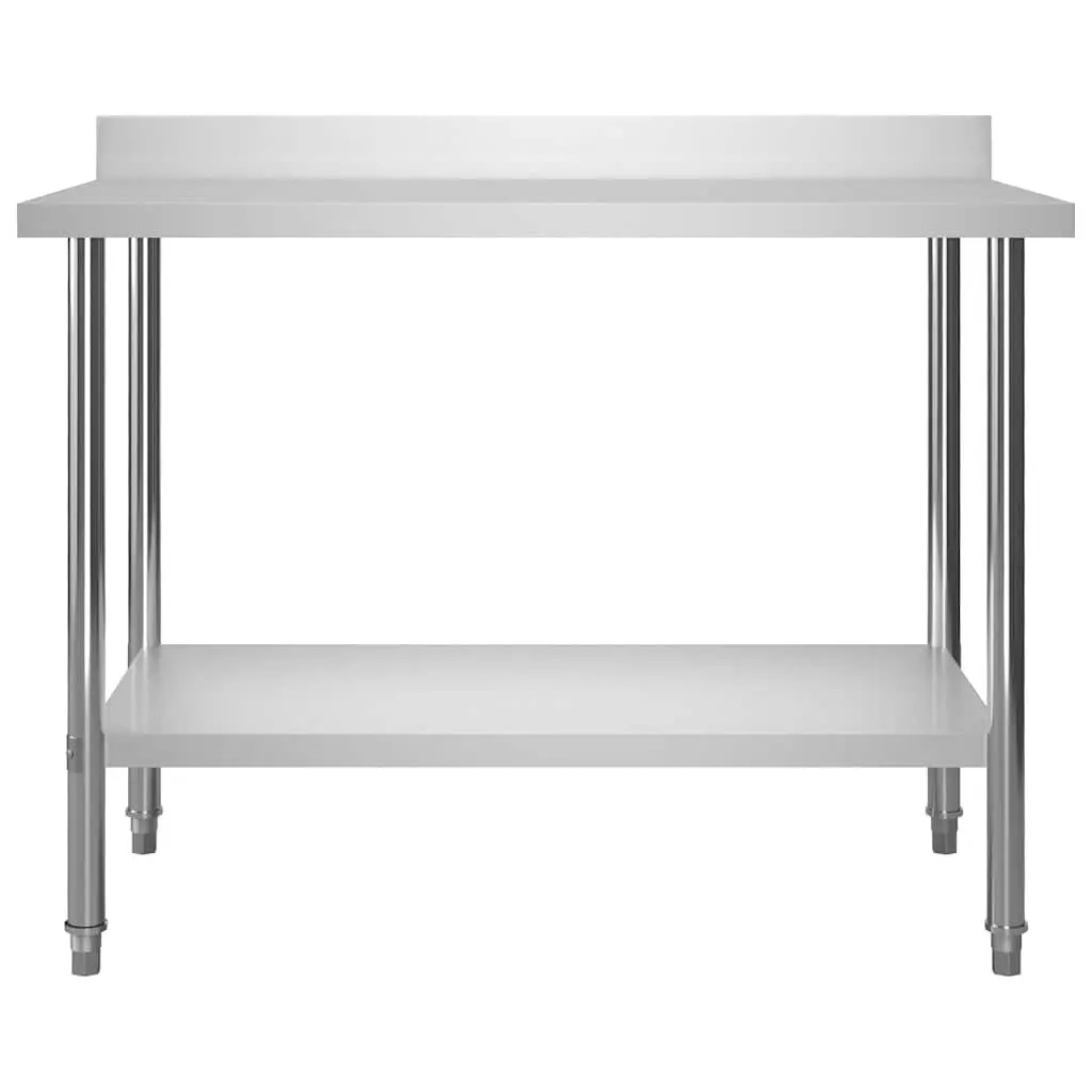 Stainless Steel Work Table Heavy Duty 120x60x93cm Commercial Food Prep Station