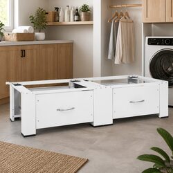 Friendly Washer Dryer Pedestal Stand with Storage Solutions