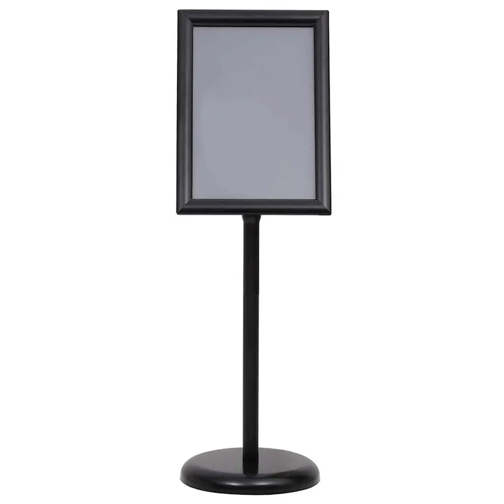 A3 Pedestal Poster Stand Floor Display Adjustable Black Aluminium Alloy Frame