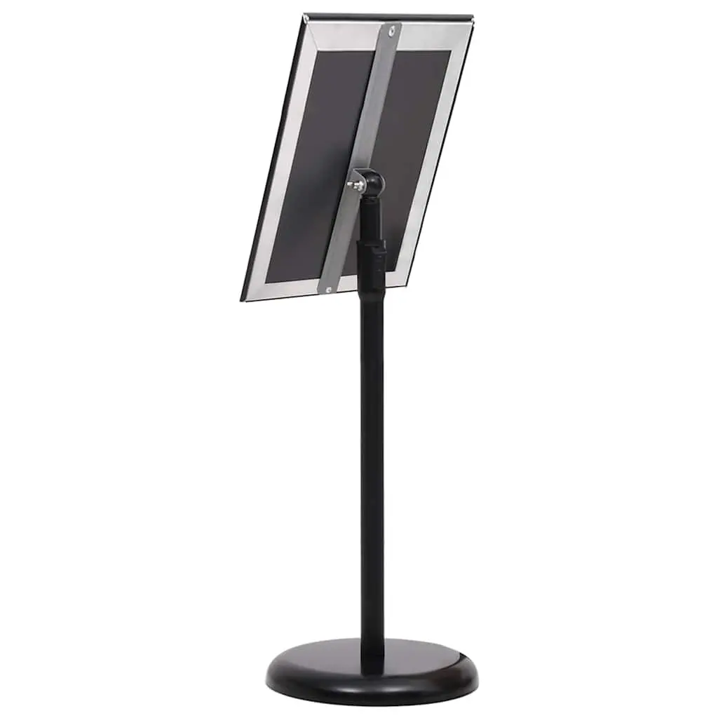 A3 Pedestal Poster Stand Floor Display Adjustable Black Aluminium Alloy Frame