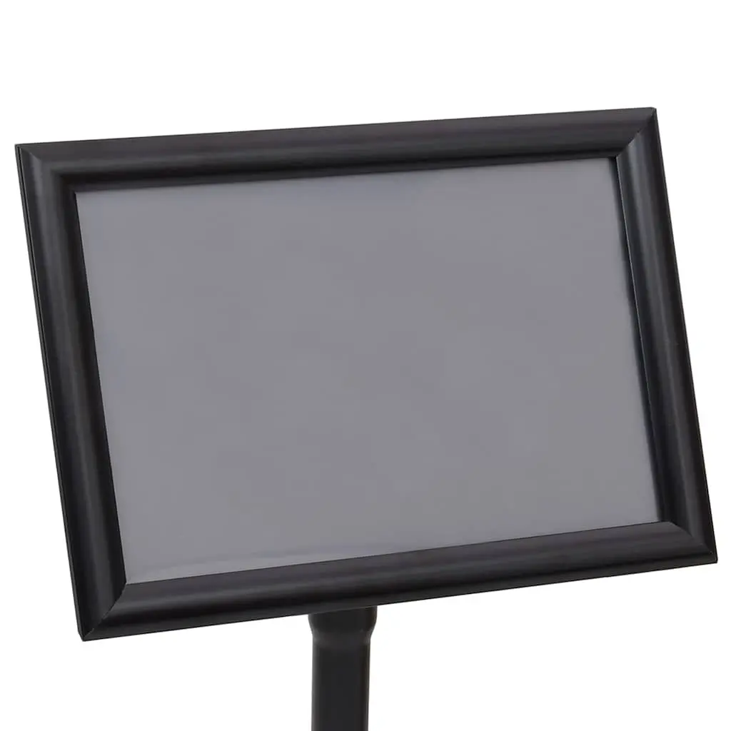 A3 Pedestal Poster Stand Floor Display Adjustable Black Aluminium Alloy Frame