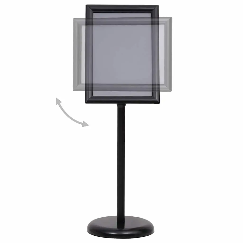 A3 Pedestal Poster Stand Floor Display Adjustable Black Aluminium Alloy Frame