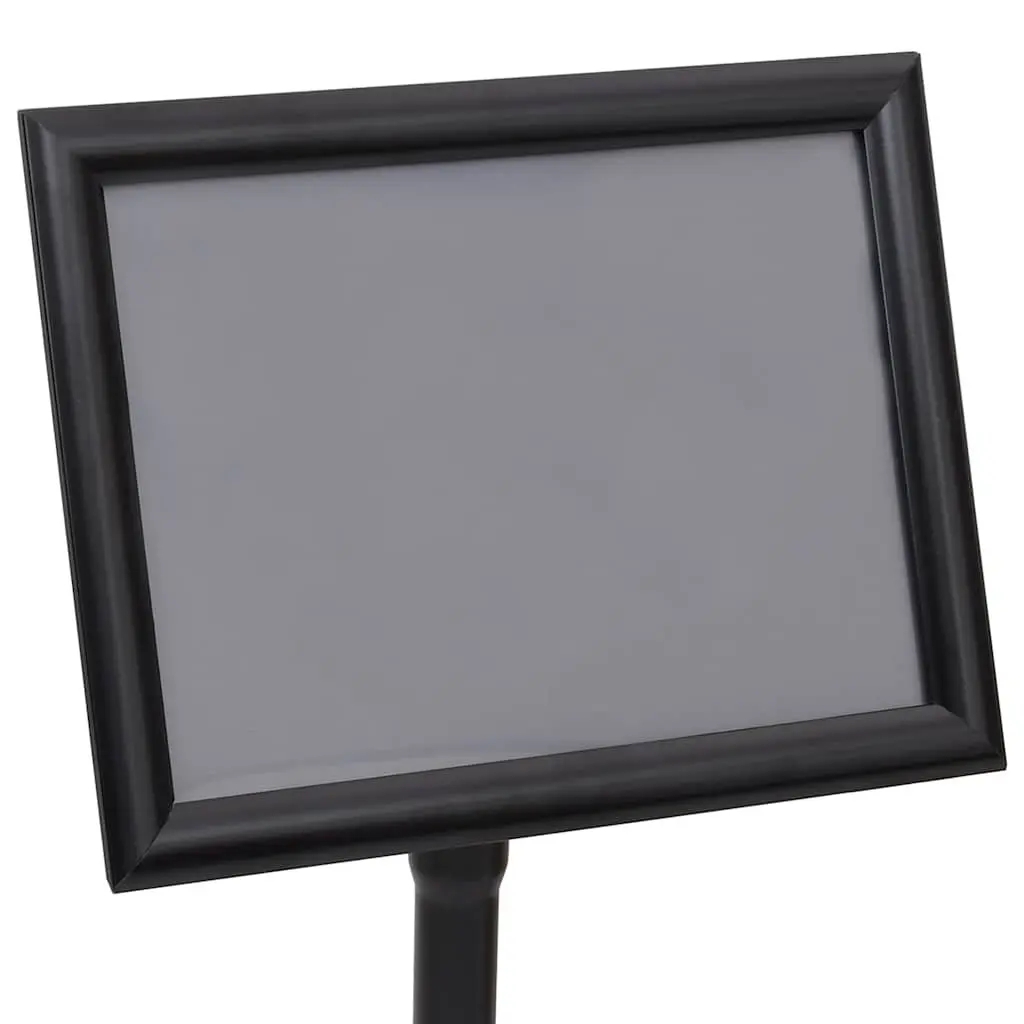 A4 Pedestal Poster Stand Adjustable Rotatable Black Aluminium Alloy
