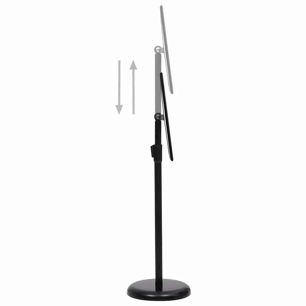 A4 Pedestal Poster Stand Adjustable Rotatable Black Aluminium Alloy