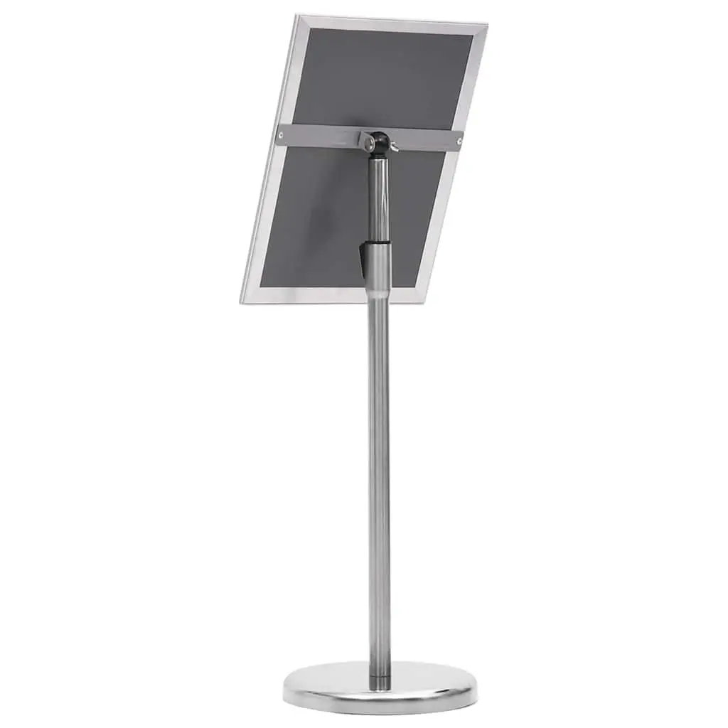 A4 Pedestal Poster Stand Silver Floor Display Stand Retail Presentation Sign