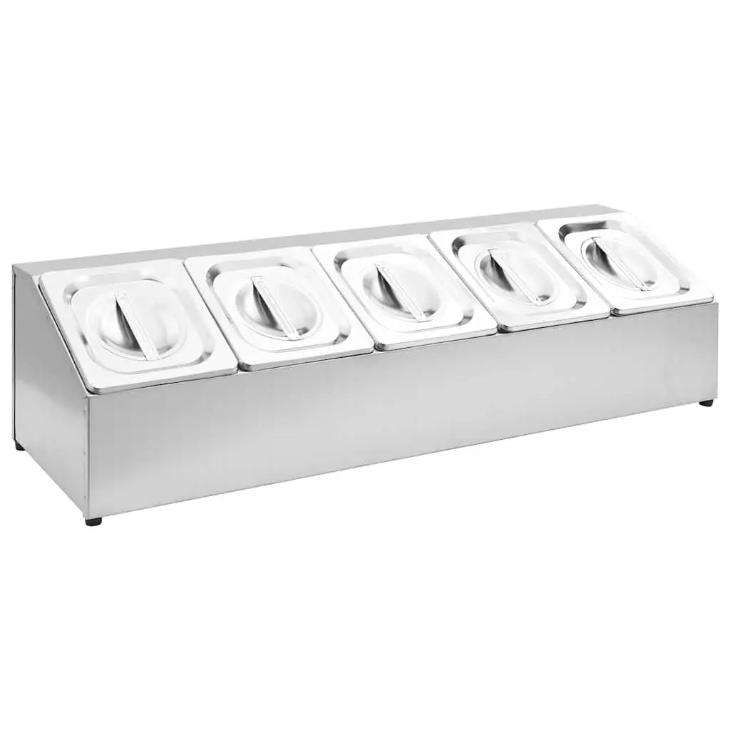 Gastronorm Container Holder Stainless Steel 5 GN 1/6 Pans