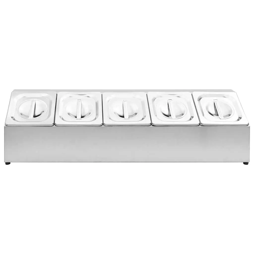 Gastronorm Container Holder Stainless Steel 5 GN 1/6 Pans