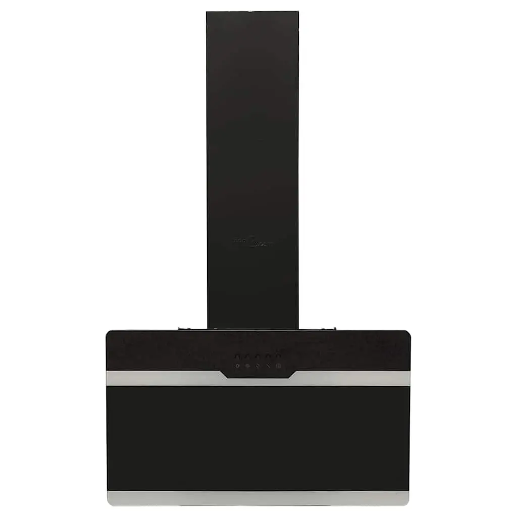 Wall Range Hood 60cm Kitchen Extractor Cooker Hood Black Tempered Glass
