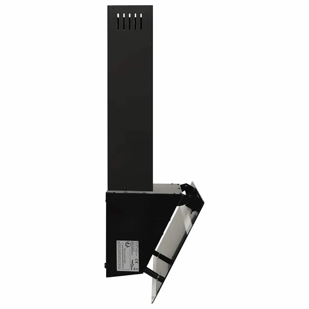 Wall Range Hood 60cm Kitchen Extractor Cooker Hood Black Tempered Glass