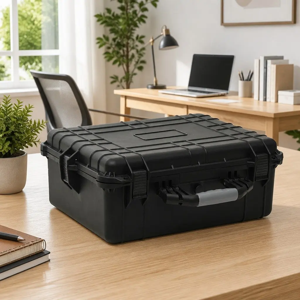 Camera Flight Case Hard Shell Black 55x43x21cm Portable Travel Storage
