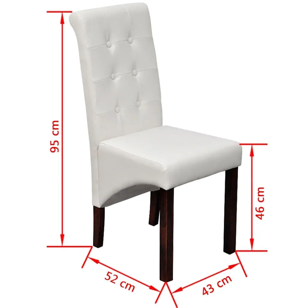 Dining Chairs Set of 2 in White
