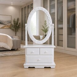 Versatile White Vanity Table with Mirror for You