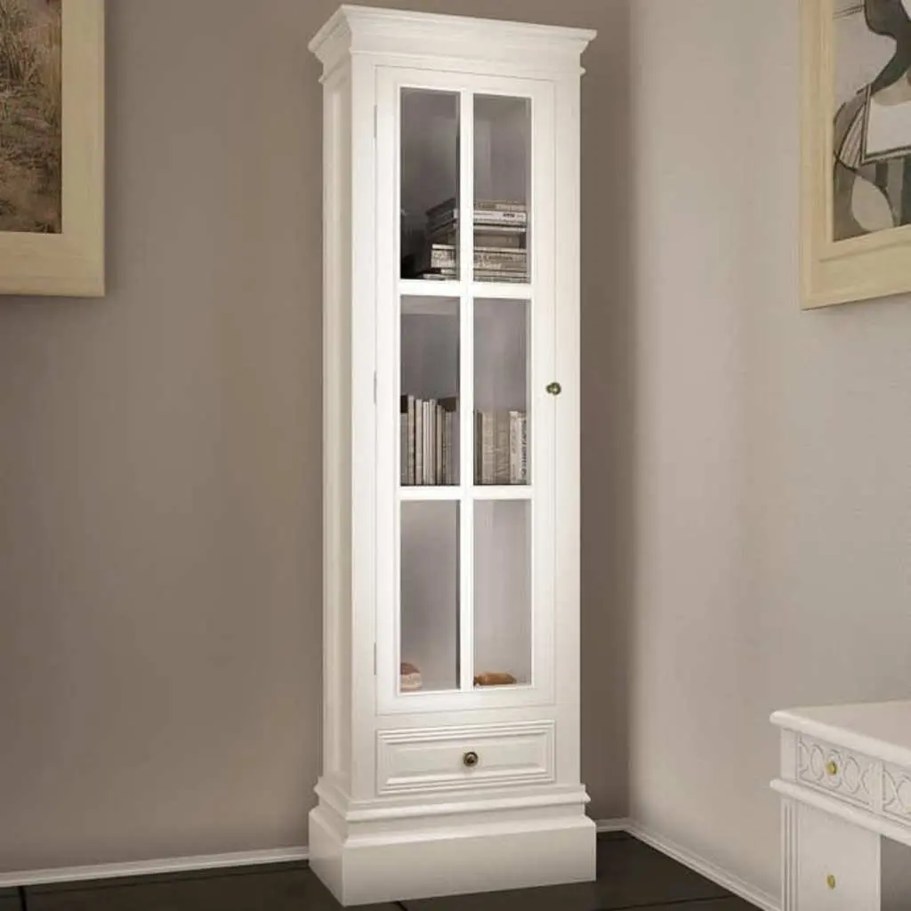 White Bookcase with Three Shelves
