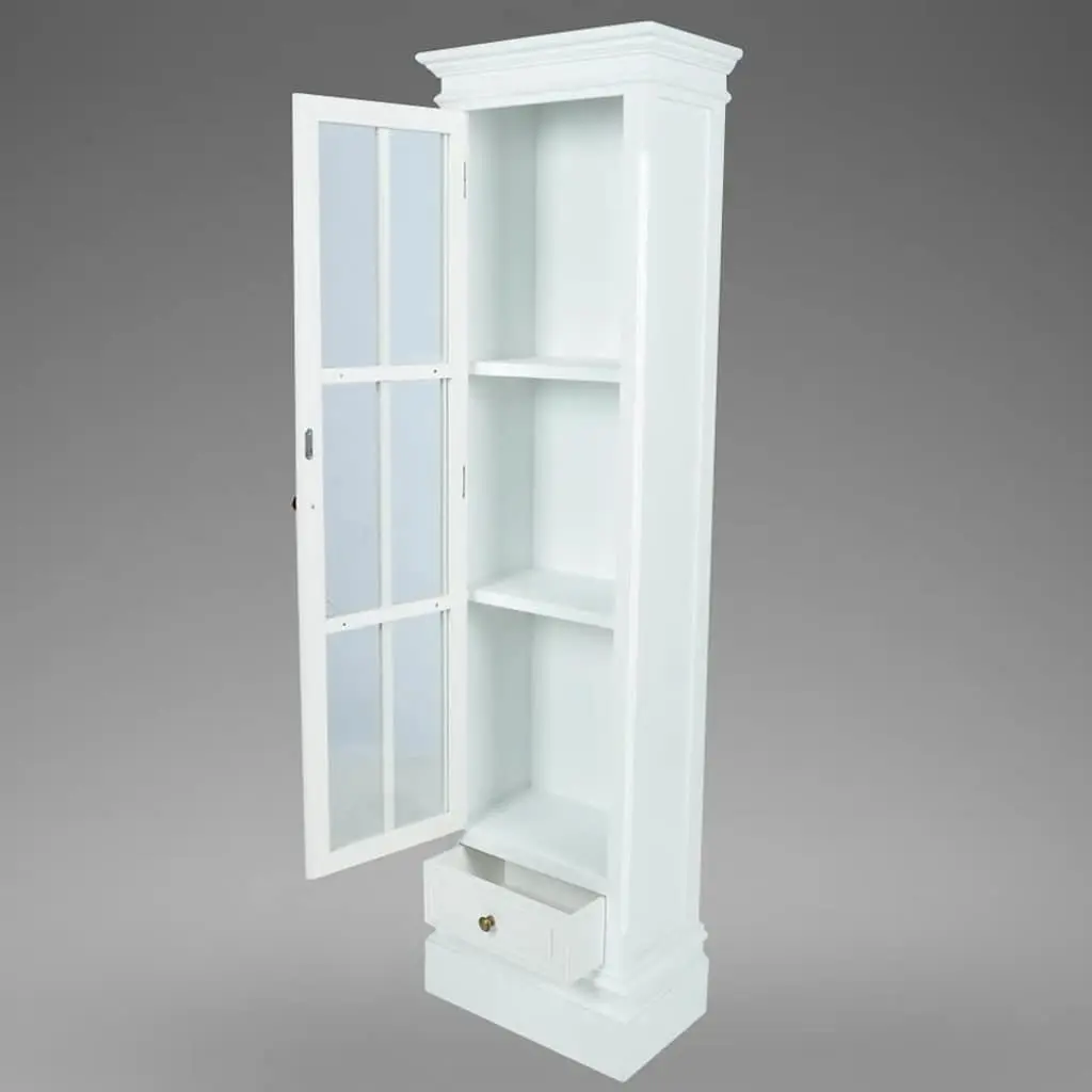White Bookcase with Three Shelves