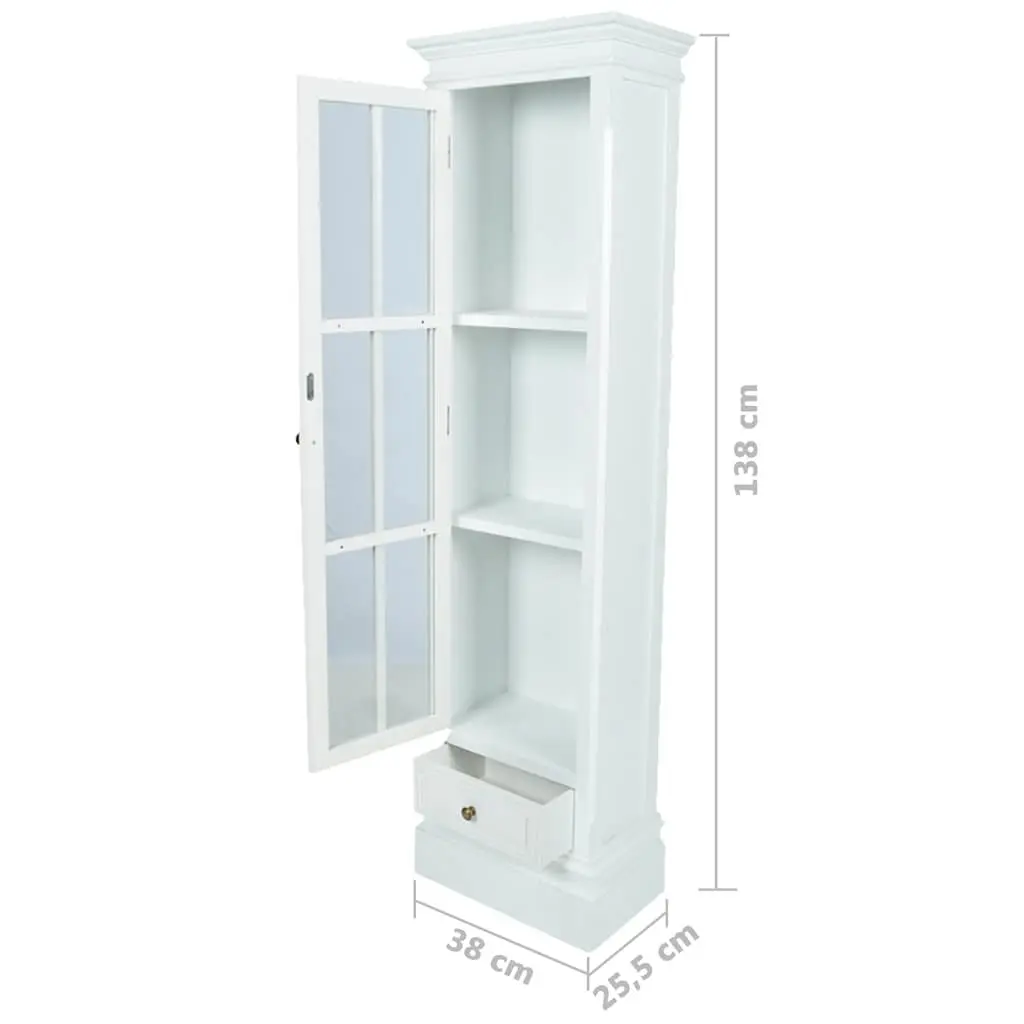 White Bookcase with Three Shelves
