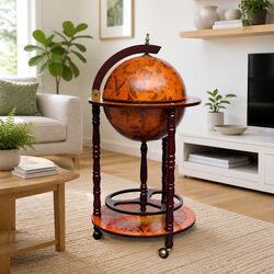 Your New Favorite Wooden Globe Bar Storage Solution