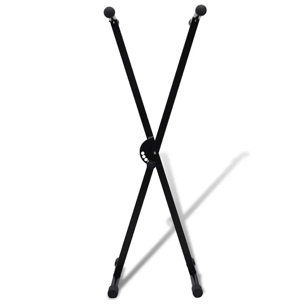 Adjustable X-Frame Keyboard Stand Heavy Duty Single Braced Foldable Black