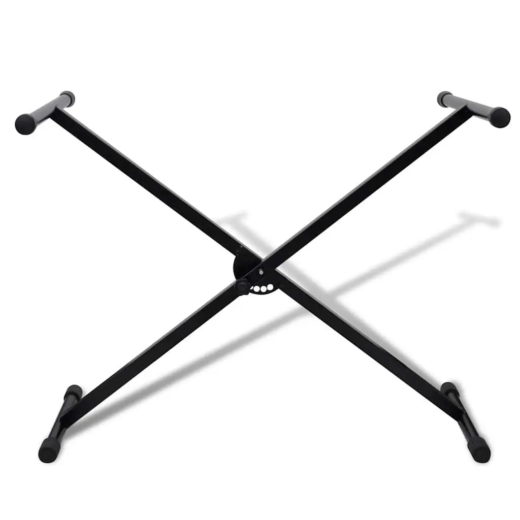 Adjustable X-Frame Keyboard Stand Heavy Duty Single Braced Foldable Black