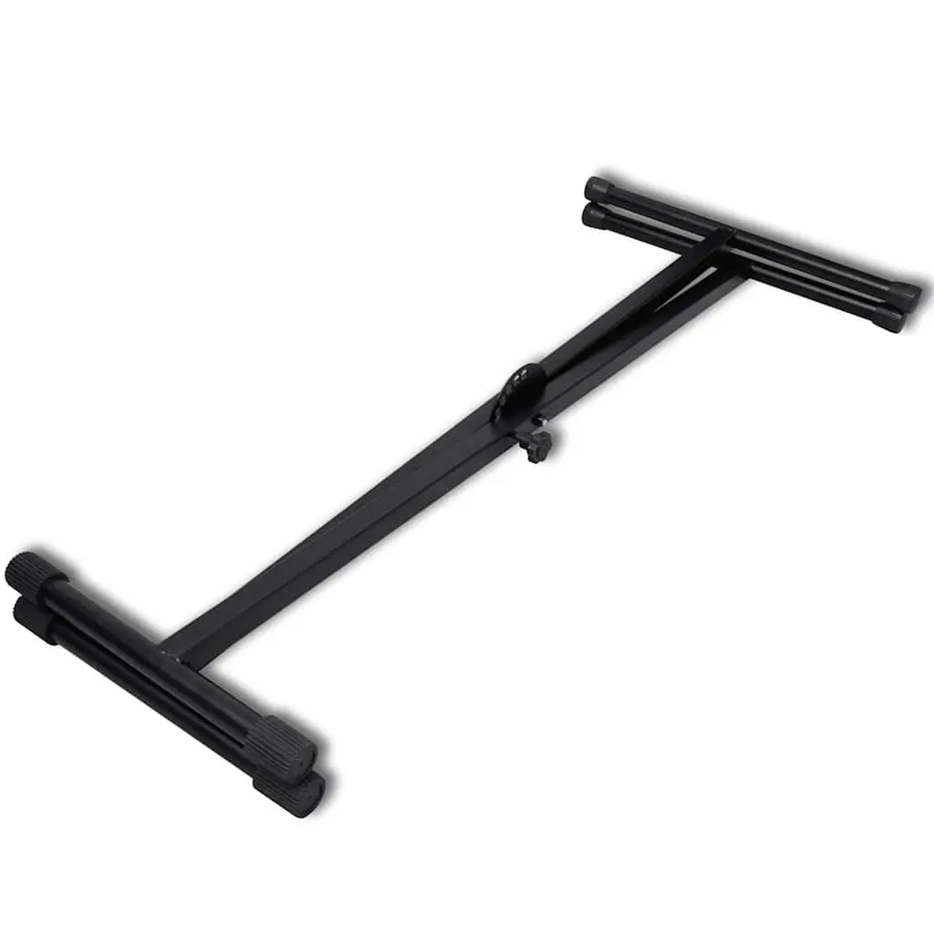 Adjustable X-Frame Keyboard Stand Heavy Duty Single Braced Foldable Black