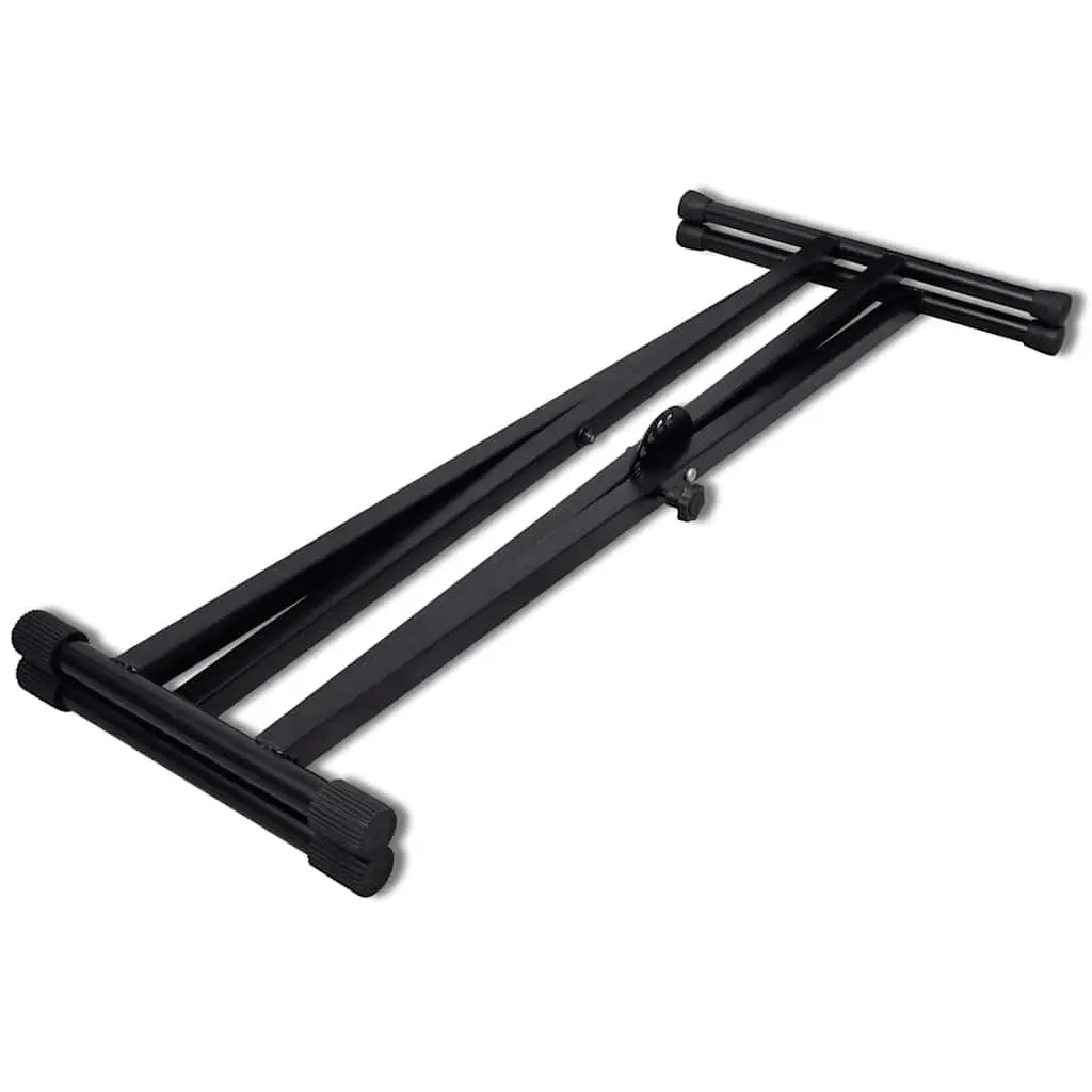 Adjustable Double Braced Keyboard Stand Heavy Duty X-Frame 5 Height Settings