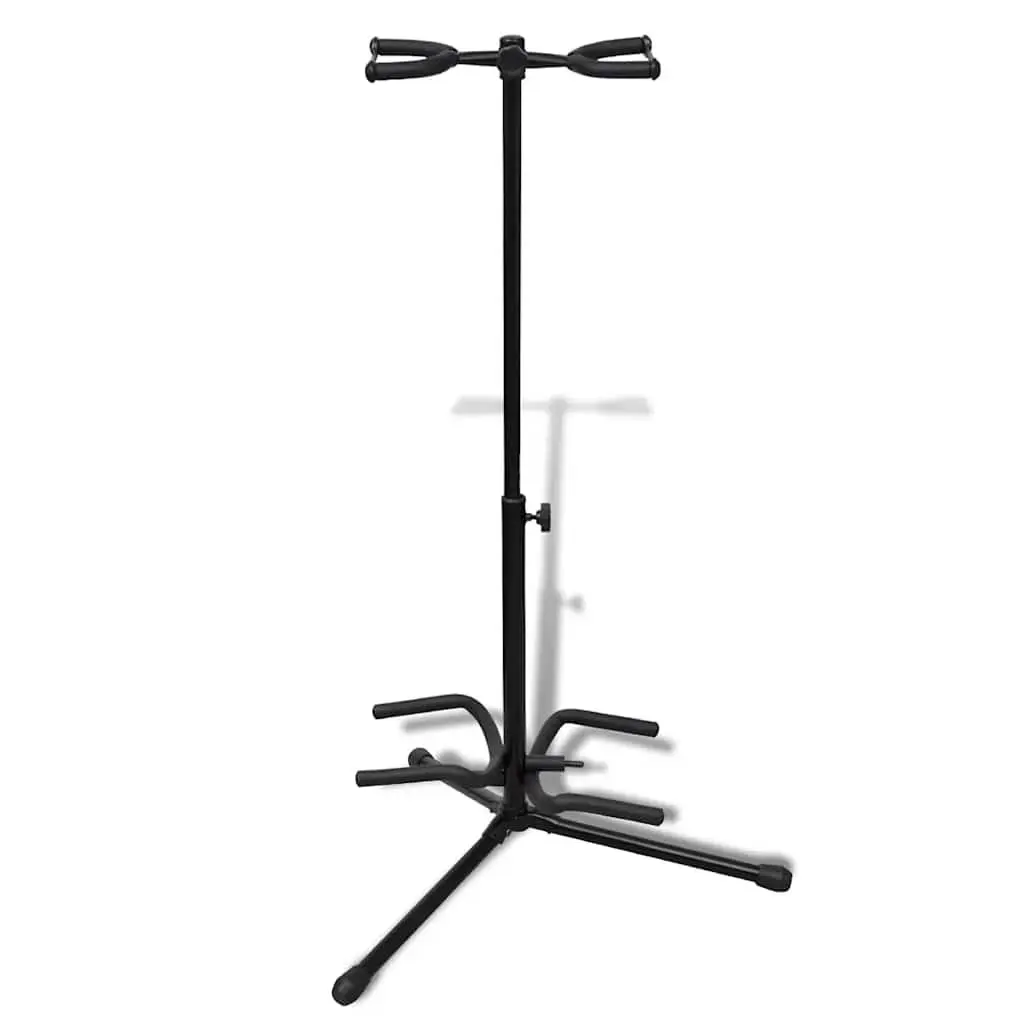Adjustable Double Guitar Stand Foldable Heavy Duty Portable Two Guitar Holder