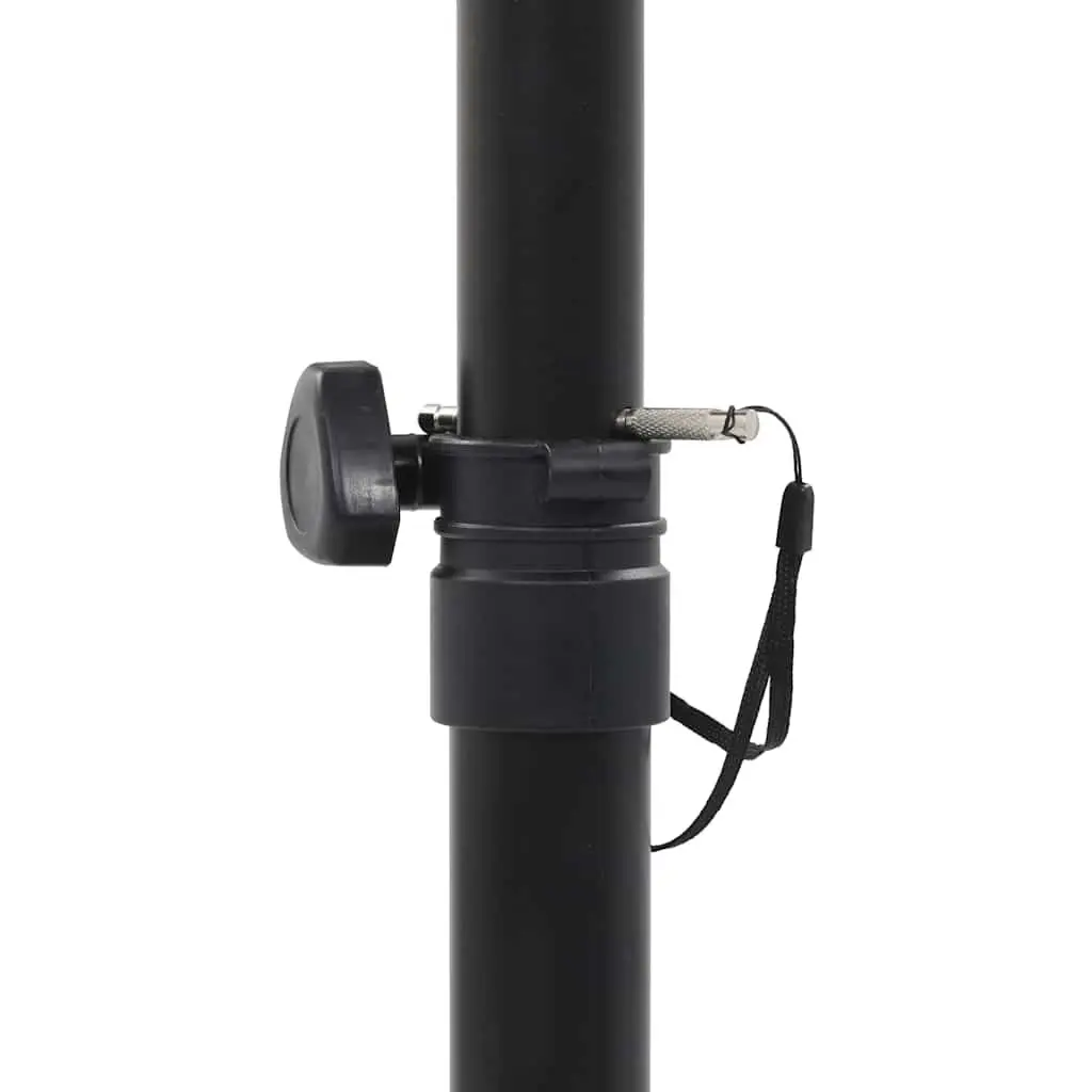 Speaker Stands Studio Monitor Adjustable Height Black Steel Triangular Base 2pcs