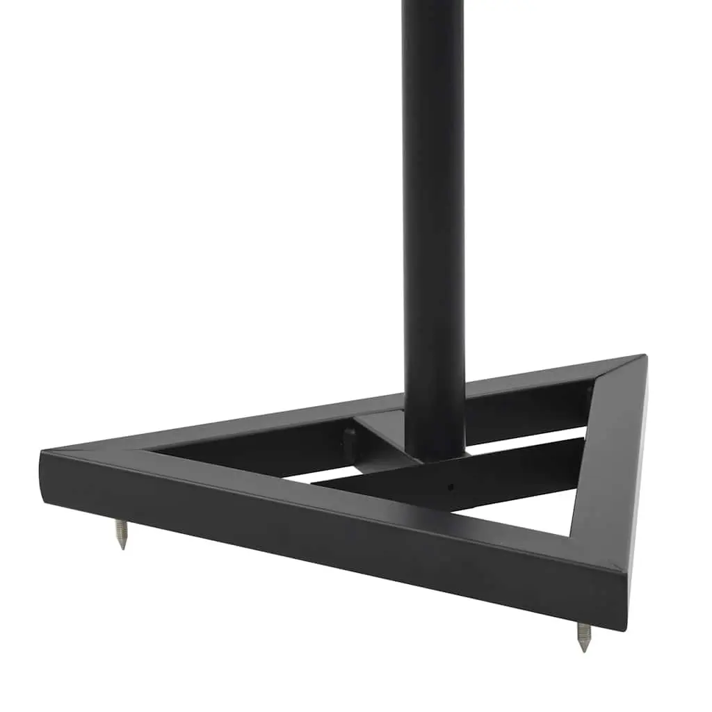 Speaker Stands Studio Monitor Adjustable Height Black Steel Triangular Base 2pcs