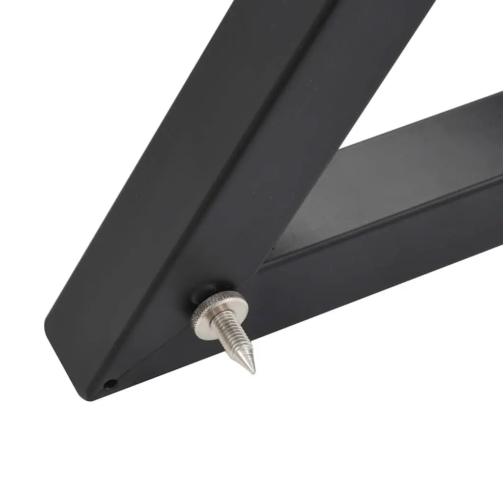 Speaker Stands Studio Monitor Adjustable Height Black Steel Triangular Base 2pcs