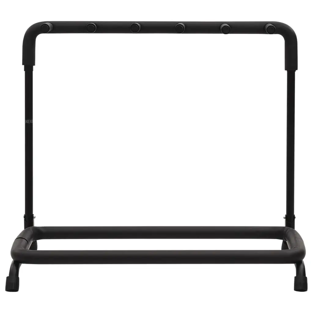 Folding Steel Frame Guitar Stand 5 Section Portable Organizer Black