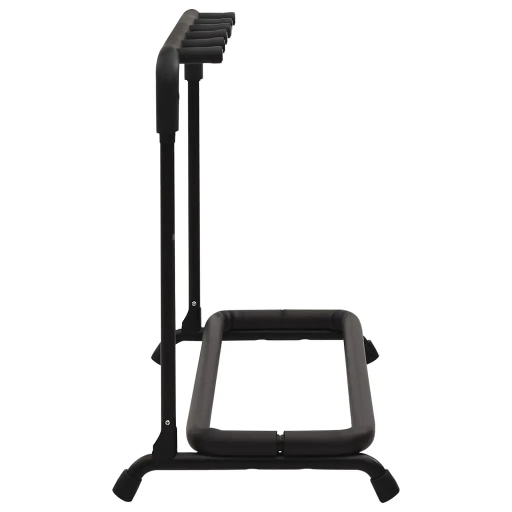 Folding Steel Frame Guitar Stand 5 Section Portable Organizer Black