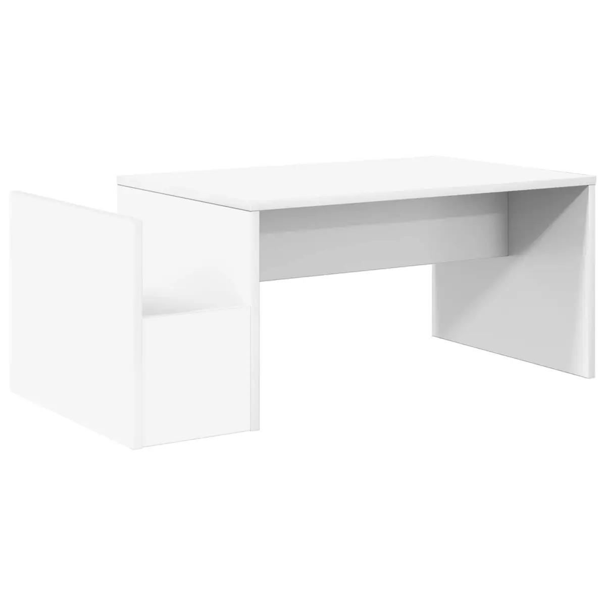Coffee Table White Rectangular Modern 90x45x35cm