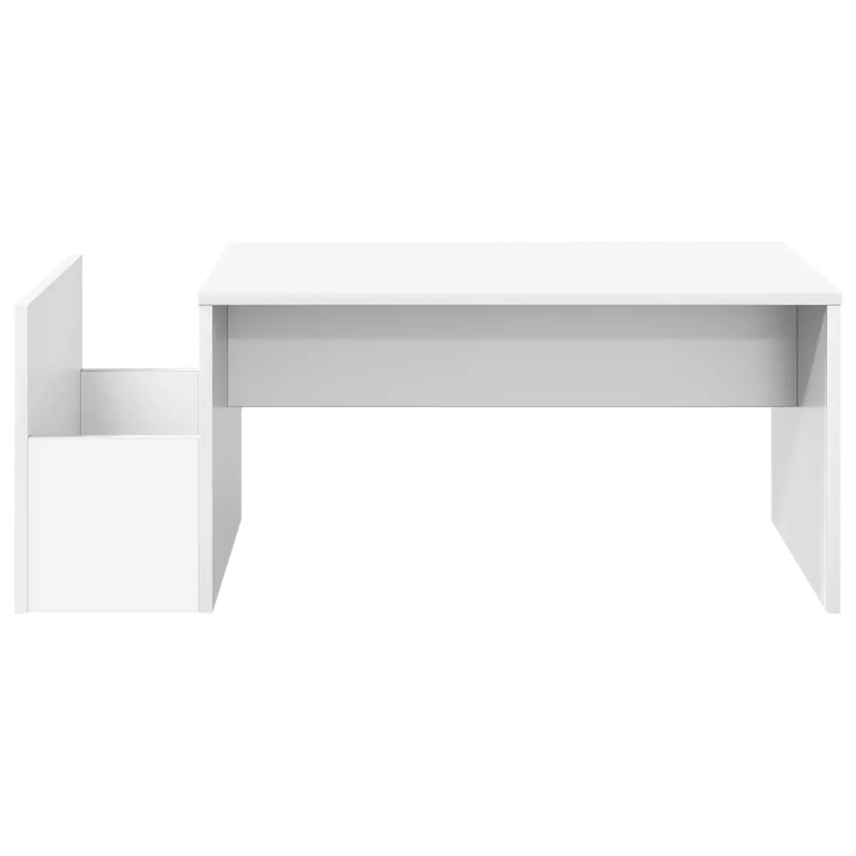 Coffee Table White Rectangular Modern 90x45x35cm