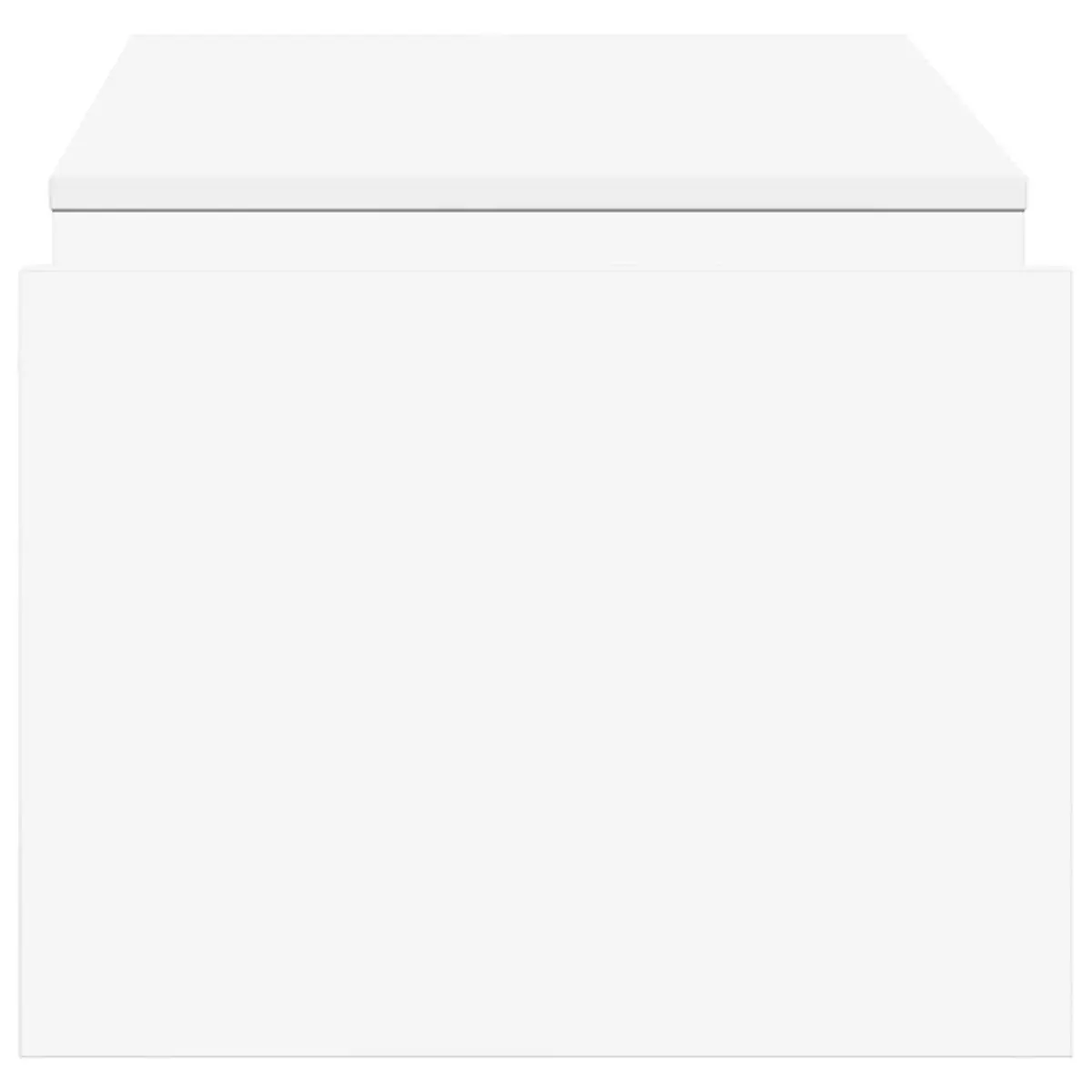 Coffee Table White Rectangular Modern 90x45x35cm