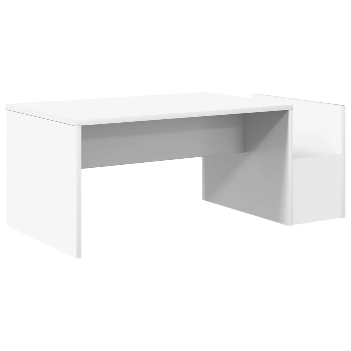 Coffee Table White Rectangular Modern 90x45x35cm