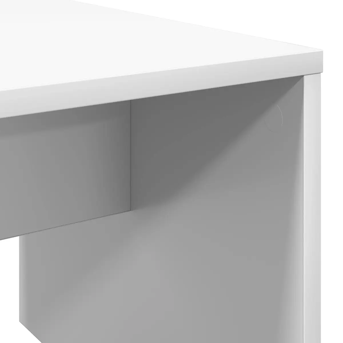 Coffee Table White Rectangular Modern 90x45x35cm